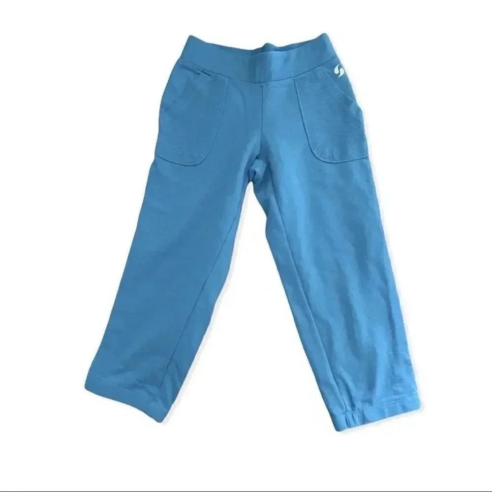 Soffe Low Rise Girls Capri Turquoise Pants Size: L ( 12-14 years old)